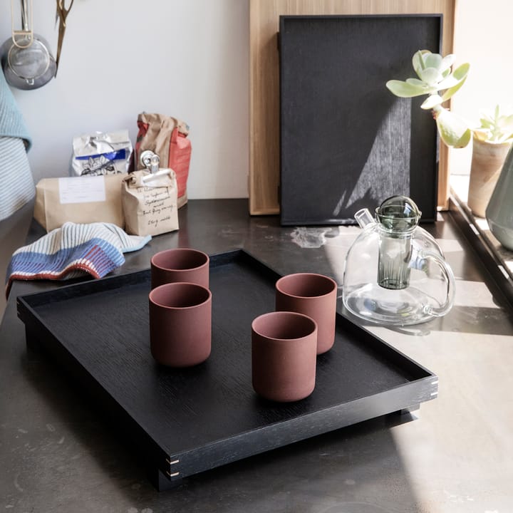 Bon houten dienblad large, Zwartgebeitst eikenhout Ferm Living