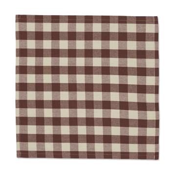 Bothy Check katoenen servet 40x40 cm 4-pack - Cinnamon-grey green - Ferm Living