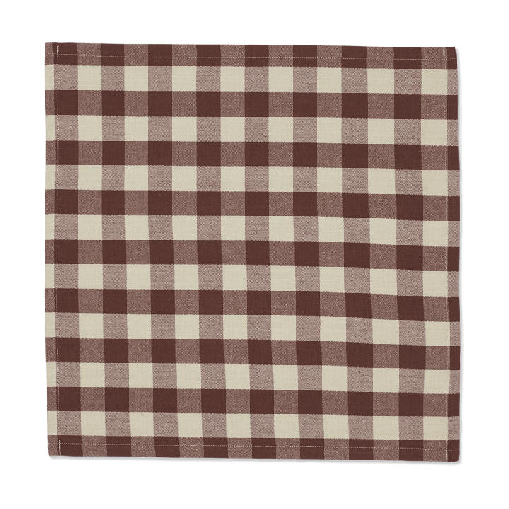 Bothy Check katoenen servet 40x40 cm 4-pack, Cinnamon-grey green Ferm Living