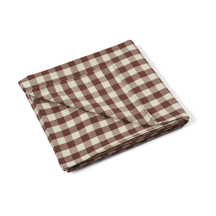 Bothy check tafelkleed 150x240 cm - Cinnamon-grey green - ferm LIVING