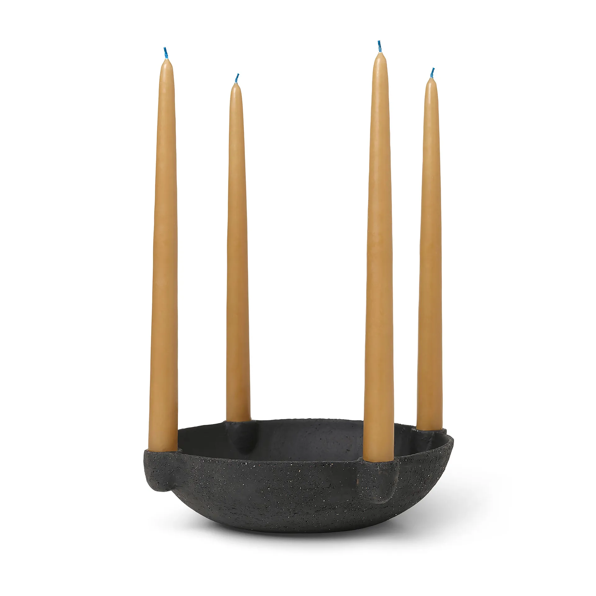 Bowl adventskandelaar keramiek large Ø27 cm, Donkergrijs Ferm Living