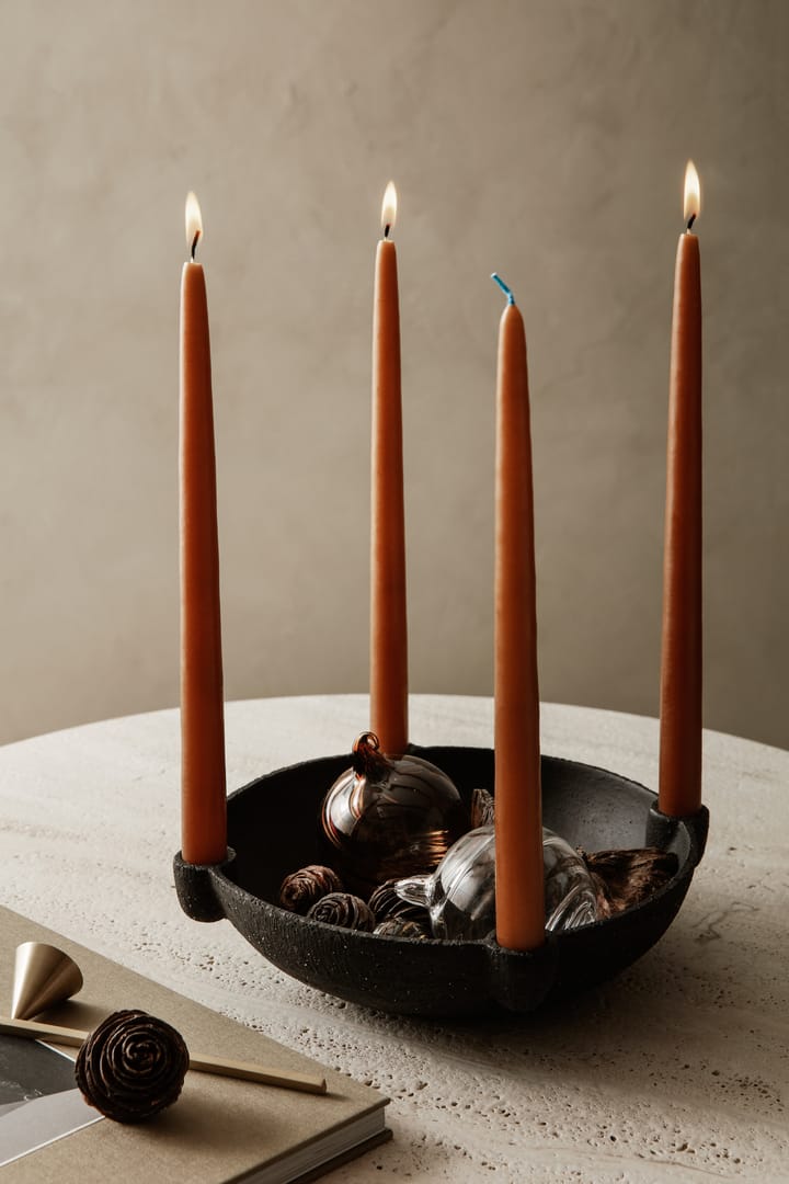 Bowl adventskandelaar keramiek large Ø27 cm, Donkergrijs Ferm Living