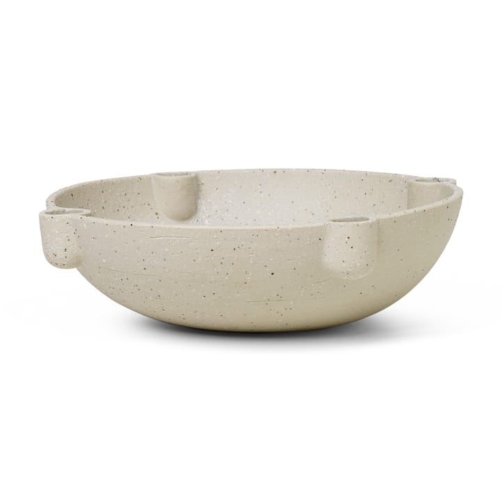 Bowl adventskandelaar keramiek large Ø27 cm - Lichtgrijs - Ferm Living