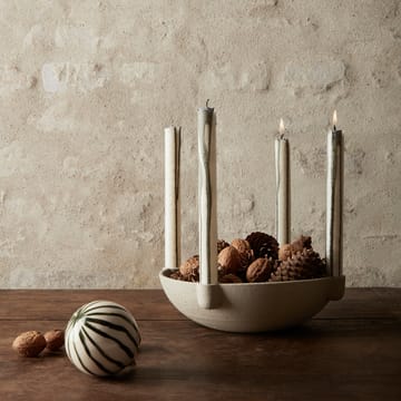 Bowl adventskandelaar keramiek large Ø27 cm - Lichtgrijs - Ferm Living