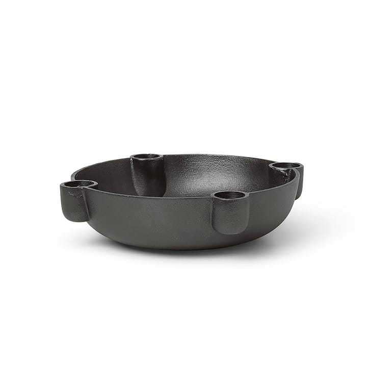 Bowl adventskandelaar medium Ø20 cm - Blackened aluminium - Ferm LIVING
