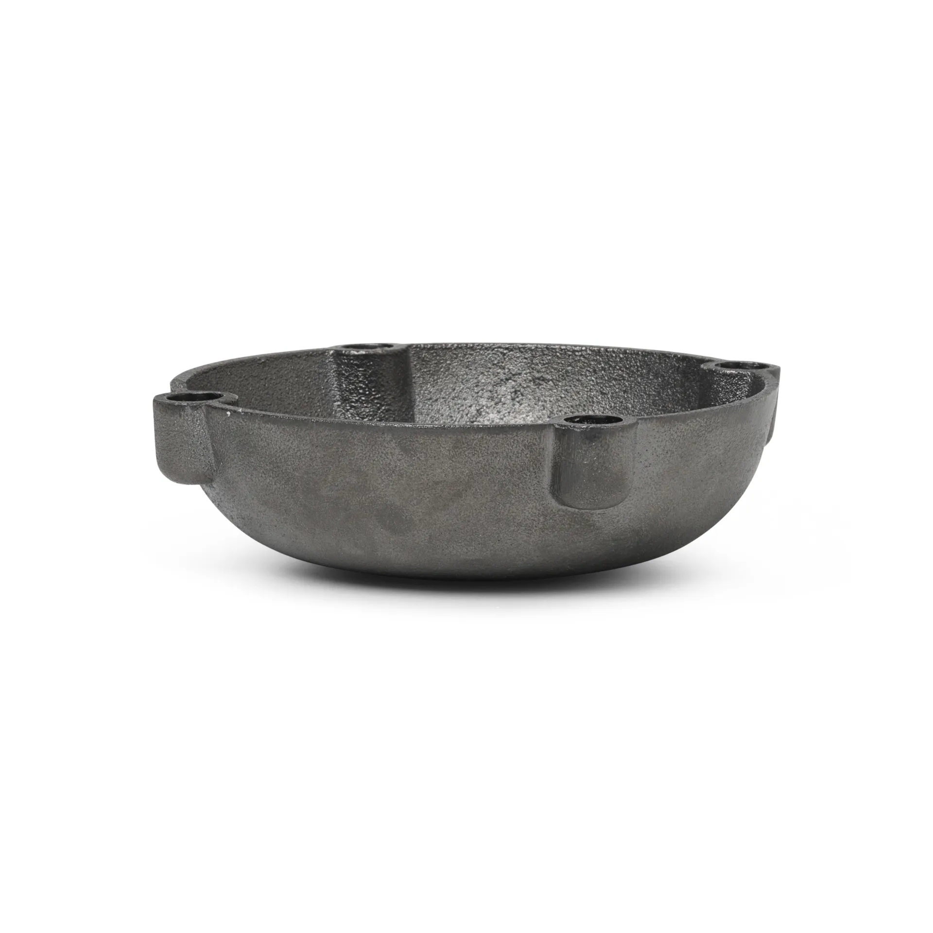 Bowl adventskandelaar messing, Black brass Ferm Living