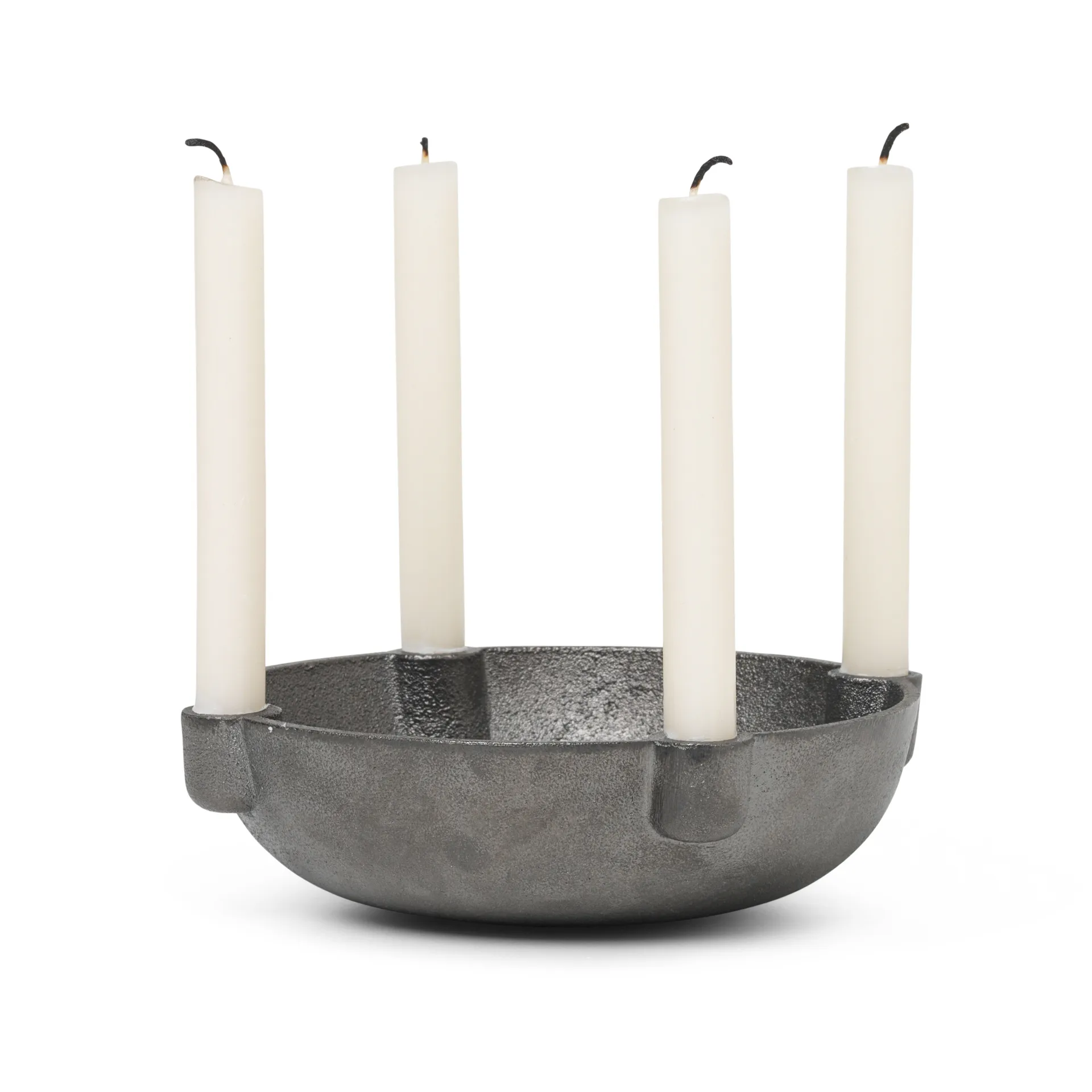 Bowl adventskandelaar messing, Black brass Ferm Living