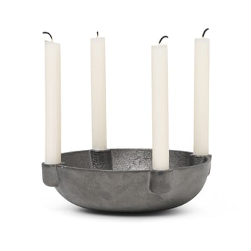 Bowl adventskandelaar messing - Black brass - Ferm Living