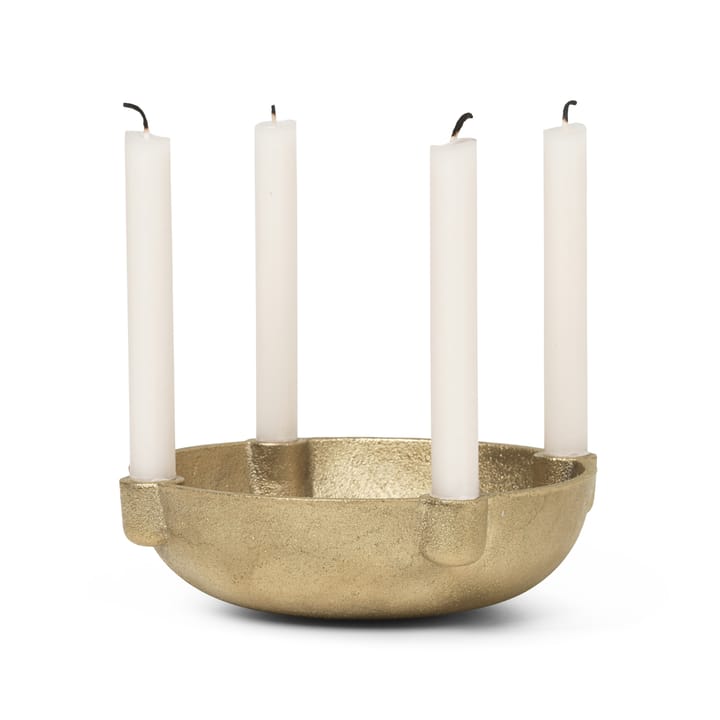 Bowl adventskandelaar messing, Brass Ferm Living