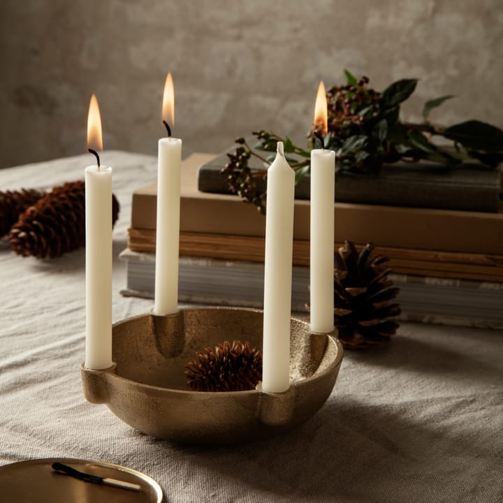Bowl adventskandelaar messing, Brass Ferm Living