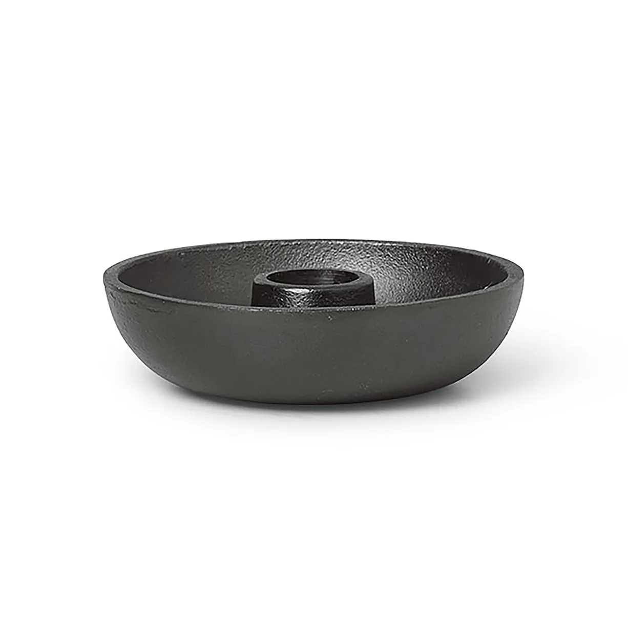 Bowl kandelaar Ø10 cm, Blackened aluminium Ferm Living