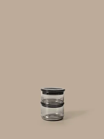 Boya stapelbare potten - 2 delar, smoked grey - Ferm Living