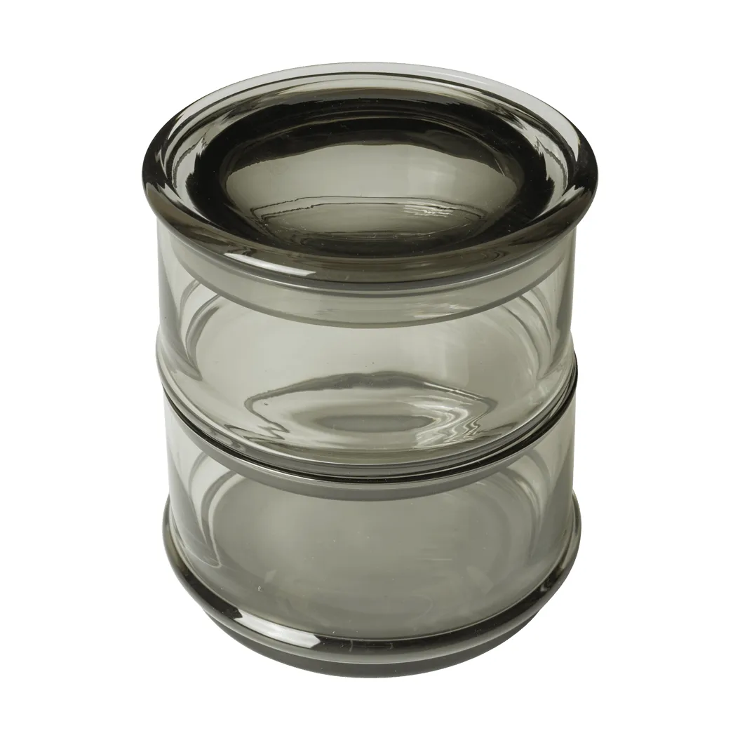 Boya stapelbare potten, 2 delar, smoked grey Ferm Living