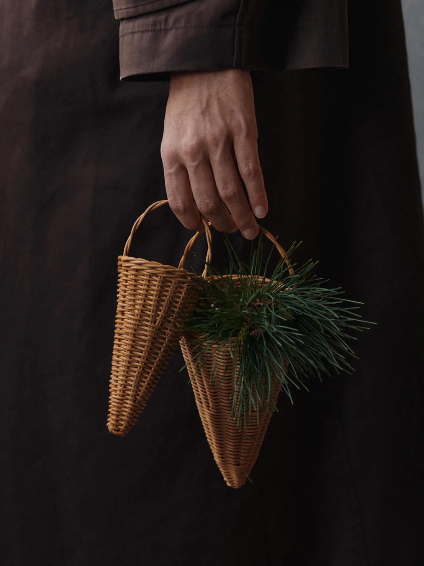 Braided cones kersthanger 18 cm, Natural Ferm Living