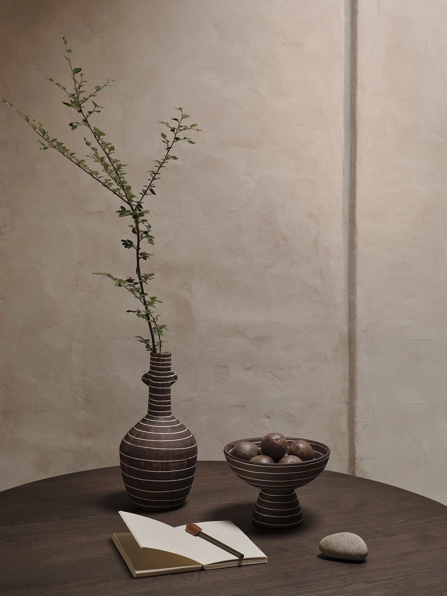 Brura kom Ø21,5 cm, Coffee-white Ferm Living