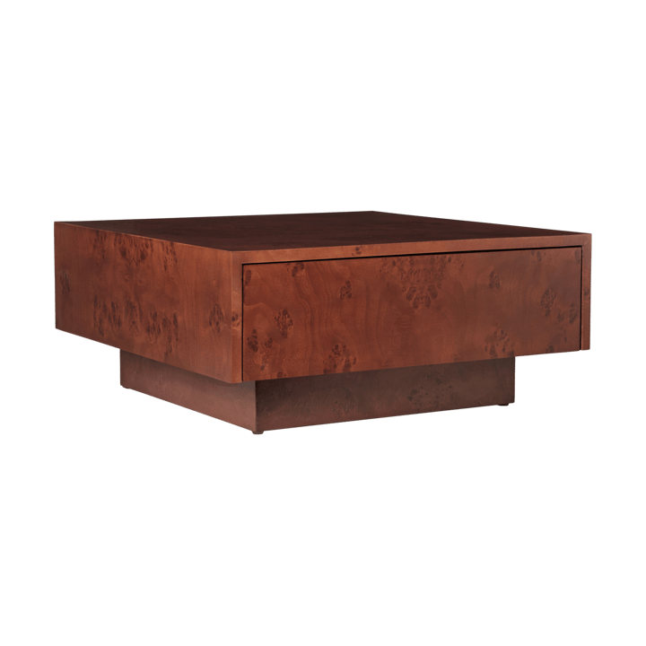 Burl storage salontafel 70x70 cm - Dark stained burl - Ferm Living