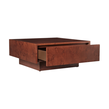 Burl storage salontafel 70x70 cm - Dark stained burl - Ferm Living