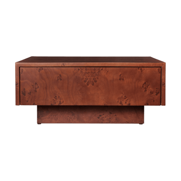 Burl storage salontafel 70x70 cm - Dark stained burl - Ferm Living