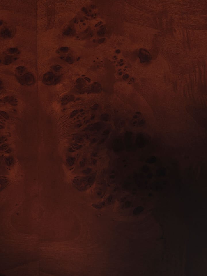Burl storage salontafel 70x70 cm, Dark stained burl Ferm Living