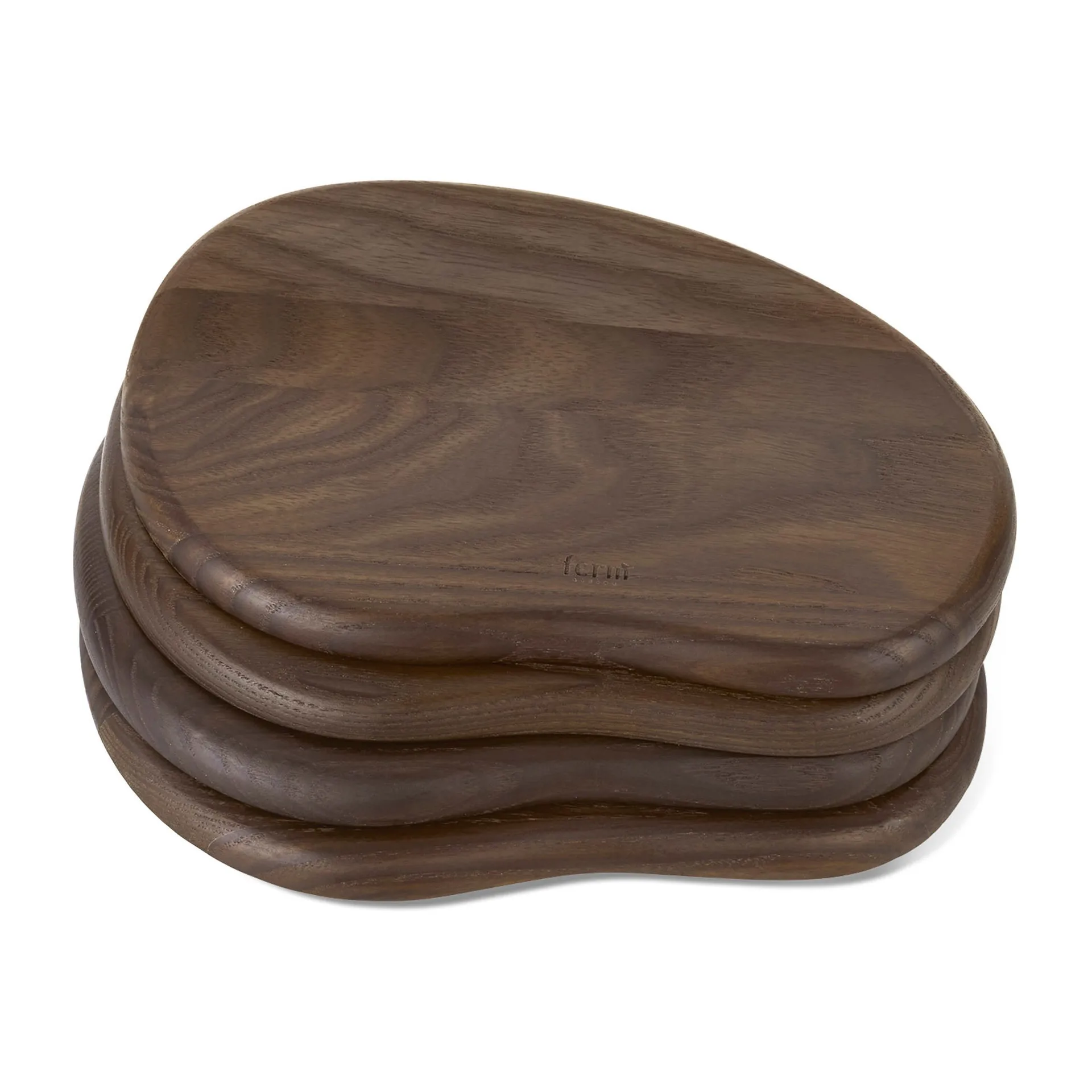 Cairn butter boards serveerplank 4-delig, Dark Brown Ferm Living