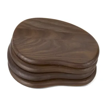 Cairn butter boards serveerplank 4-delig - Dark Brown - Ferm Living
