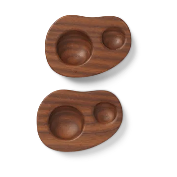 Cairn eierdop 2-pack - Dark brown - Ferm Living