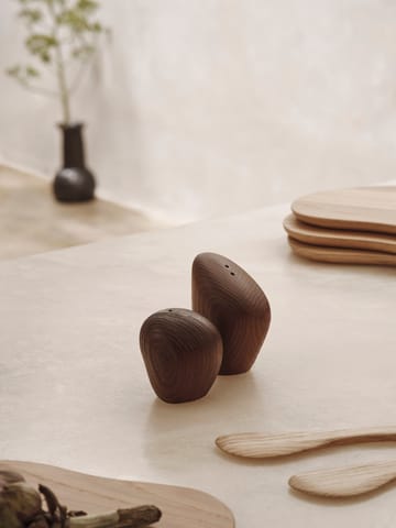 Cairn peper- en zoutstel - Dark brown - Ferm Living