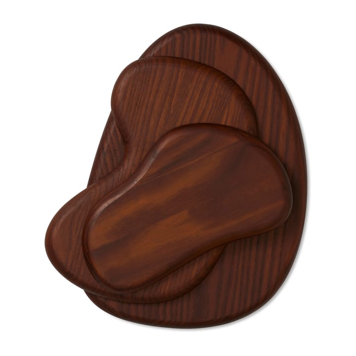 Cairn snijplank 3-delig - Dark Brown - Ferm Living