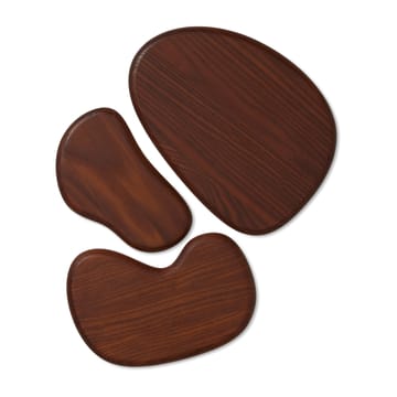 Cairn snijplank 3-delig - Dark Brown - Ferm Living