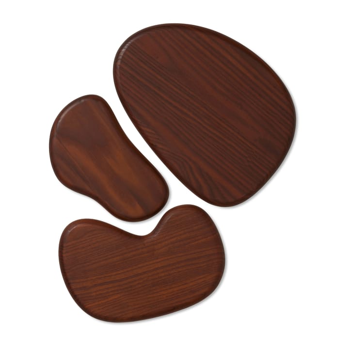 Cairn snijplank 3-delig, Dark Brown Ferm Living