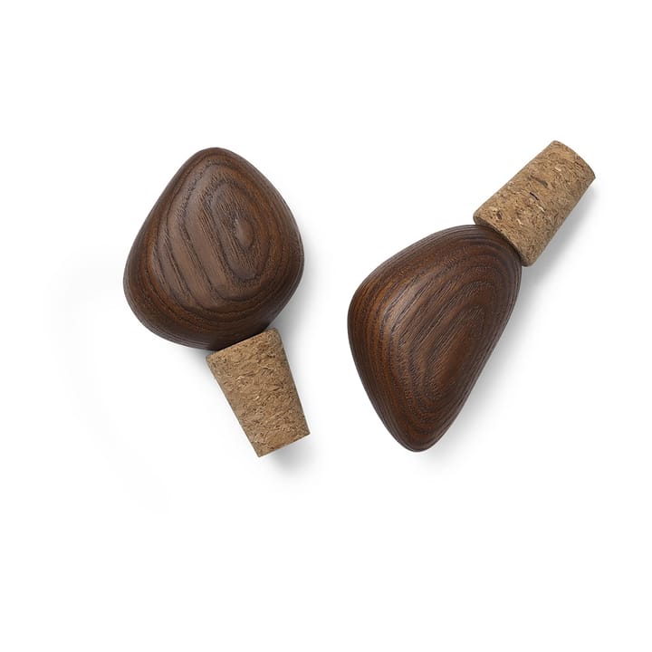Cairn wijnstopper 2-pack - dark brown - Ferm Living