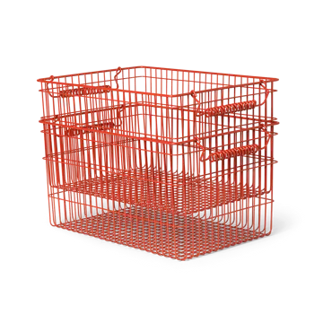 Cala stapelbare mand 2-pack - Poppy red, 36,2x26,2x20,2 cm - Ferm Living