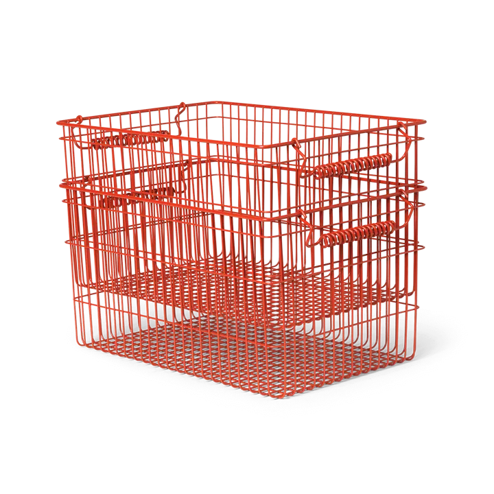 Cala stapelbare mand 2-pack - Poppy red, 36,2x26,2x20,2 cm - Ferm Living