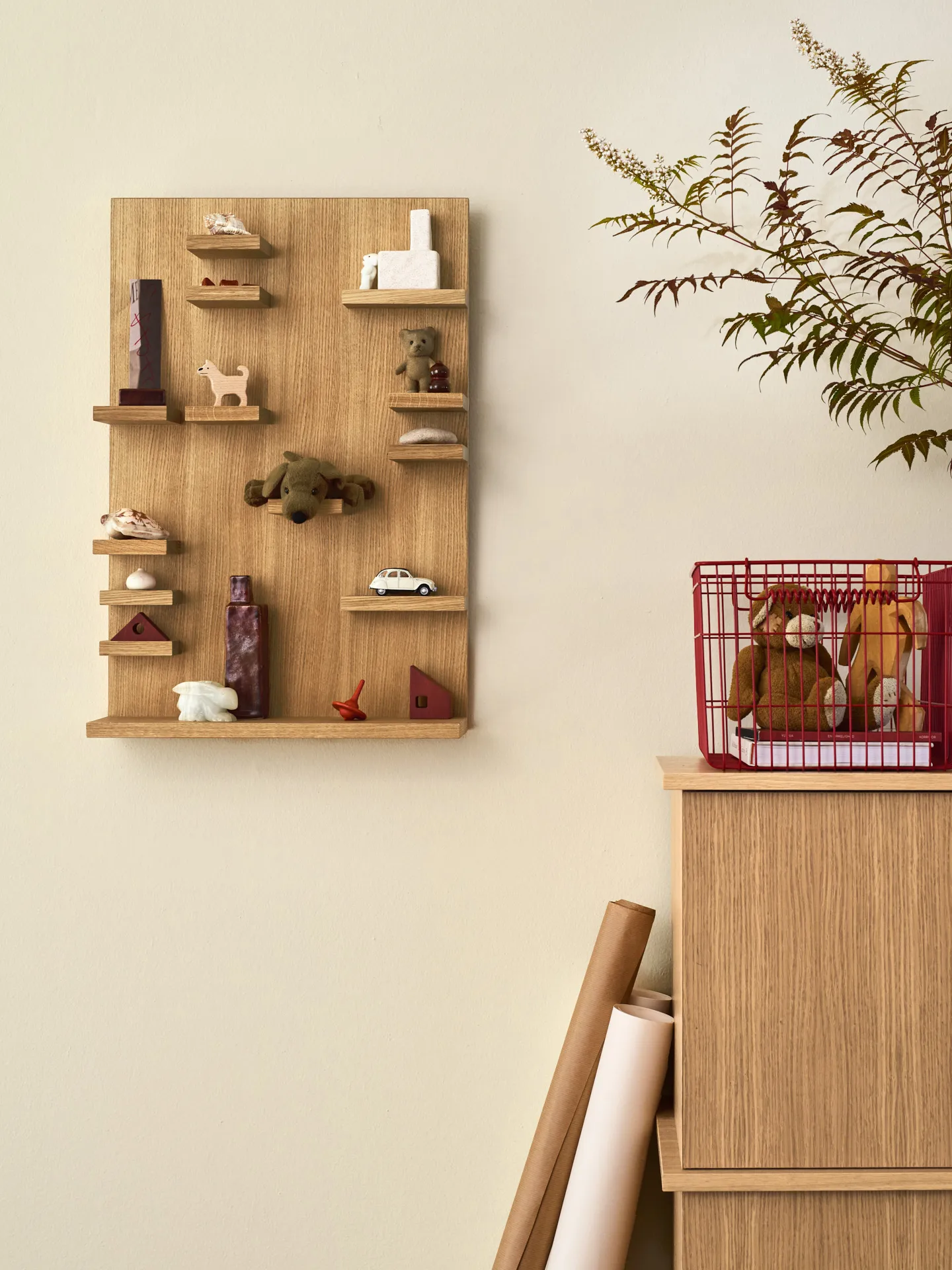 Cala stapelbare mand 2-pack, Poppy red, 36,2x26,2x20,2 cm Ferm Living