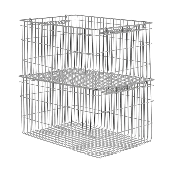 Cala stapelbare mand 2-pack - Stainless Steel, 36,2x26,2x20,2 cm - Ferm Living