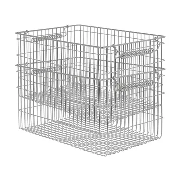 Cala stapelbare mand 2-pack - Stainless Steel, 36,2x26,2x20,2 cm - Ferm Living