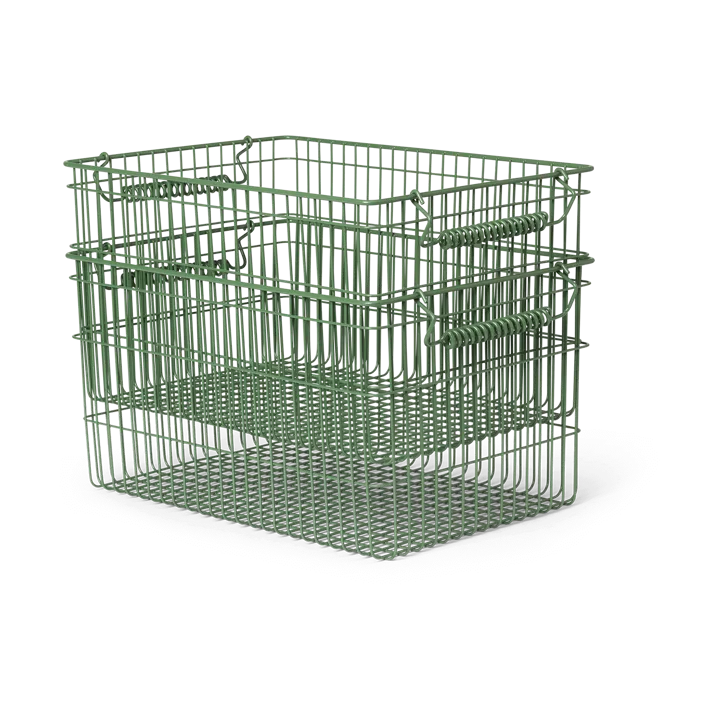 Cala stapelbare mand 2-pack - Verdant green, 36,2x26,2x20,2 cm - Ferm Living