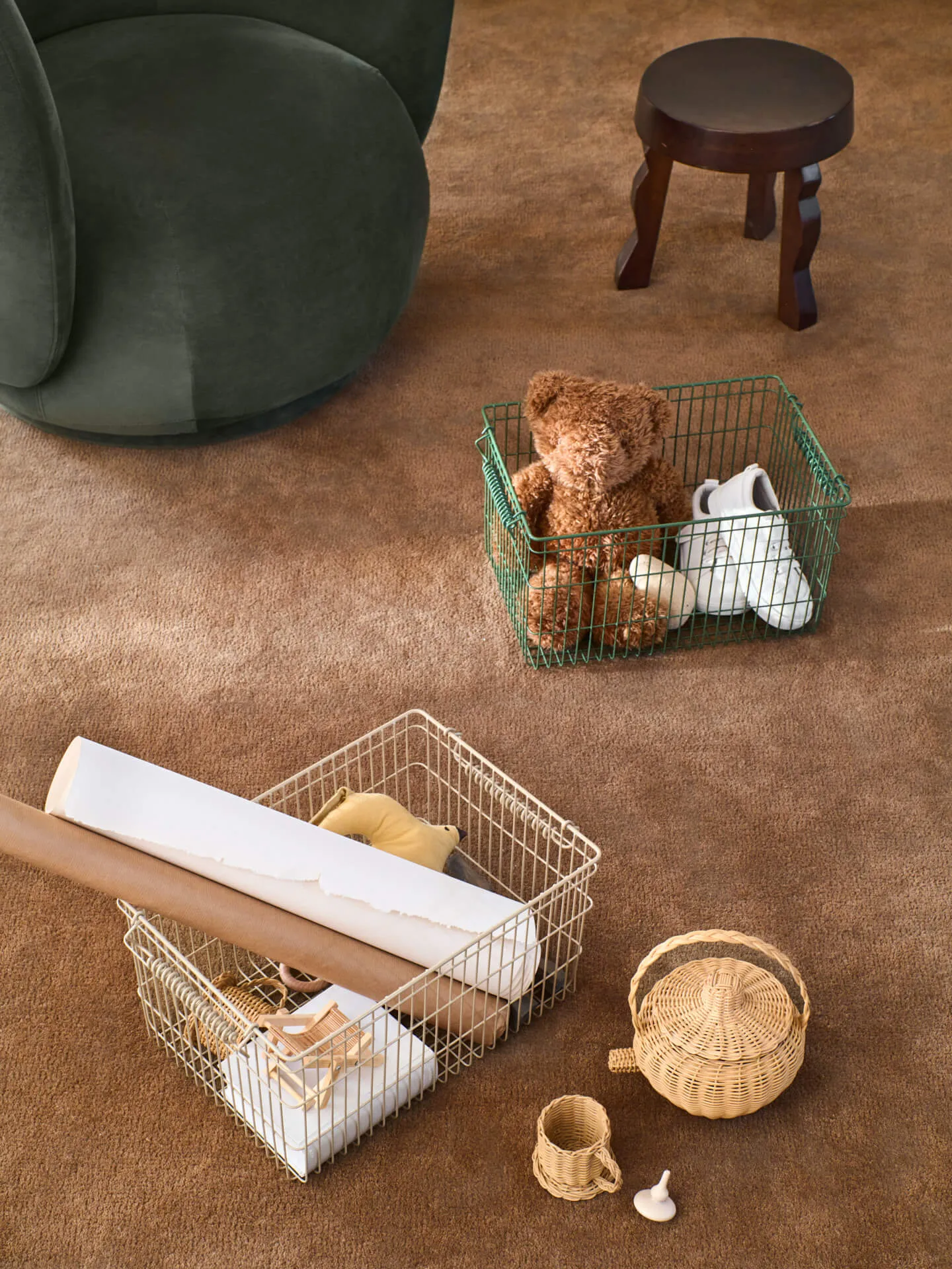 Cala stapelbare mand 2-pack, Verdant green, 36,2x26,2x20,2 cm Ferm Living