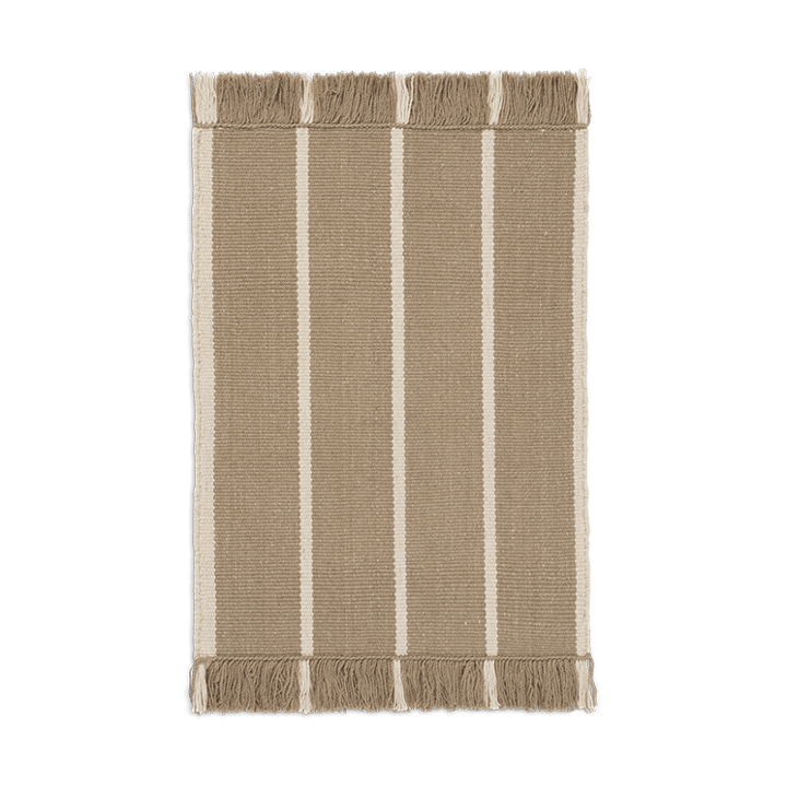 Calm kelim deurmat - Dark Sand, Off-white, 50x70 cm - ferm LIVING