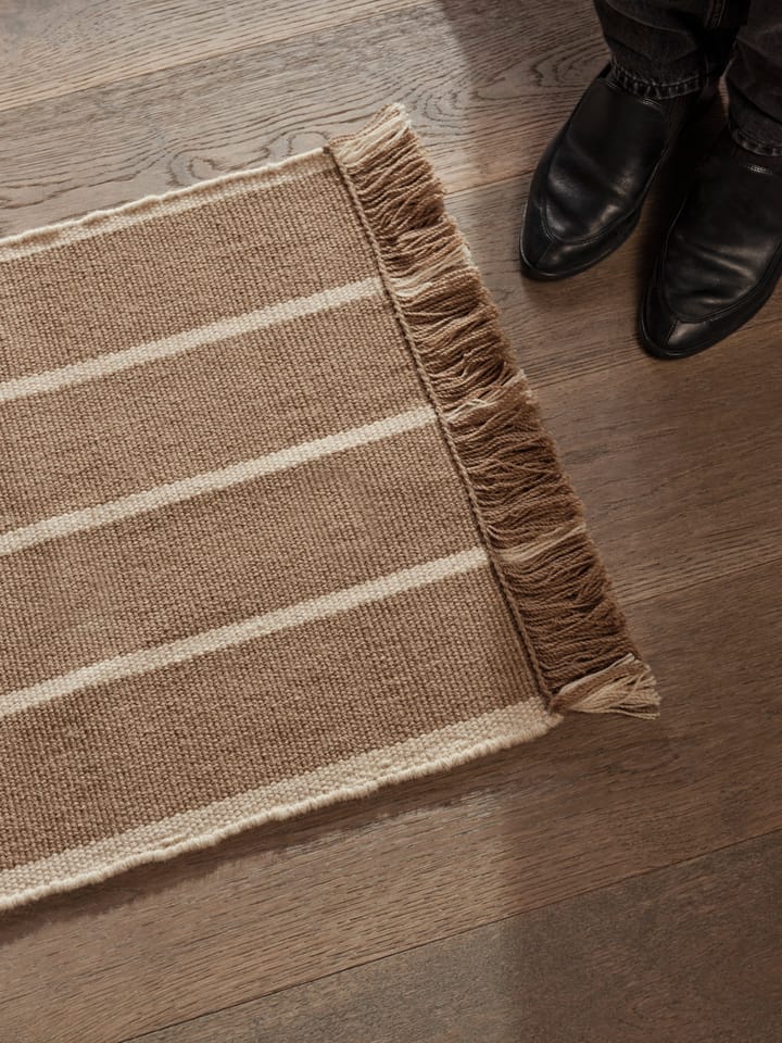 Calm kelim deurmat, Dark Sand, Off-white, 50x70 cm Ferm Living