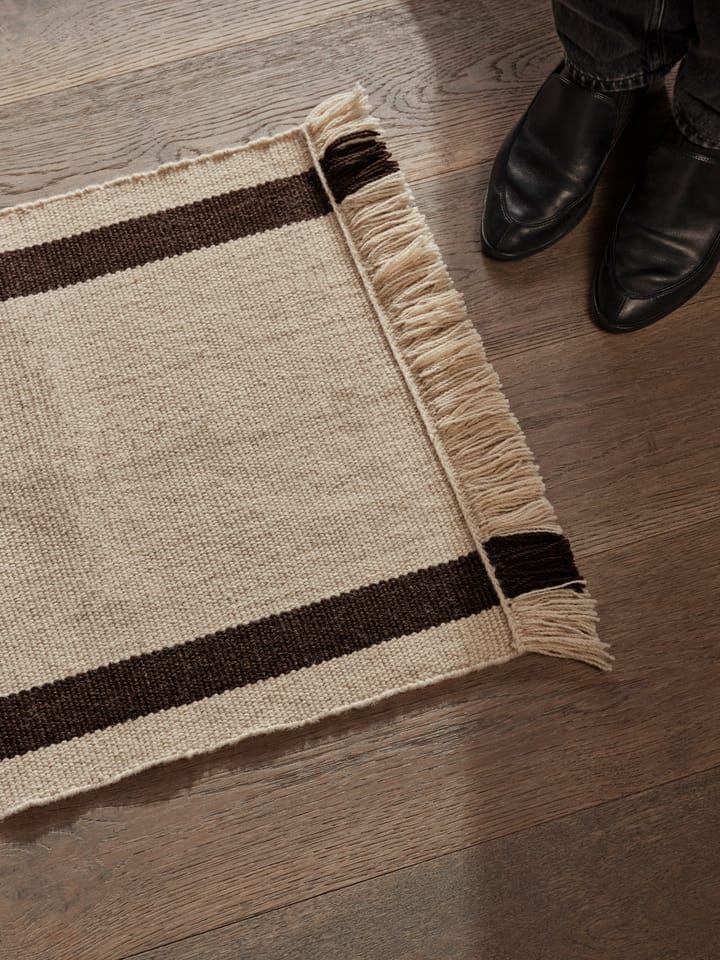 Calm kelim deurmat, Off-white, Coffee, 50x70 cm Ferm Living
