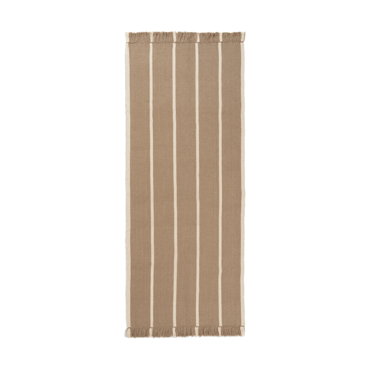 Calm kelim gangloper - Dark Sand, Off-white, 80x200 cm - ferm LIVING