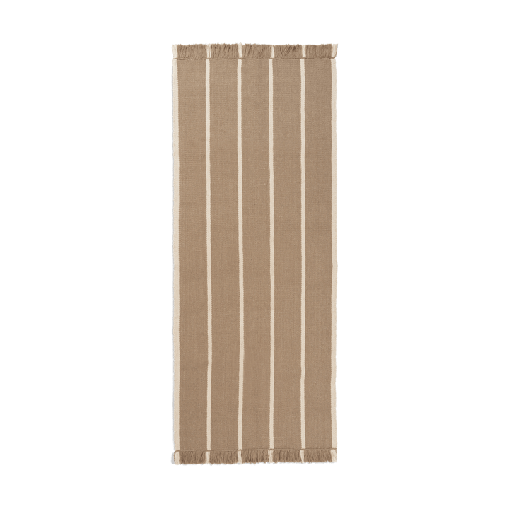 Calm kelim gangloper - Dark Sand, Off-white, 80x200 cm - Ferm LIVING
