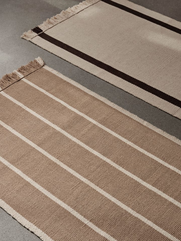 Calm kelim gangloper, Dark Sand, Off-white, 80x200 cm Ferm Living