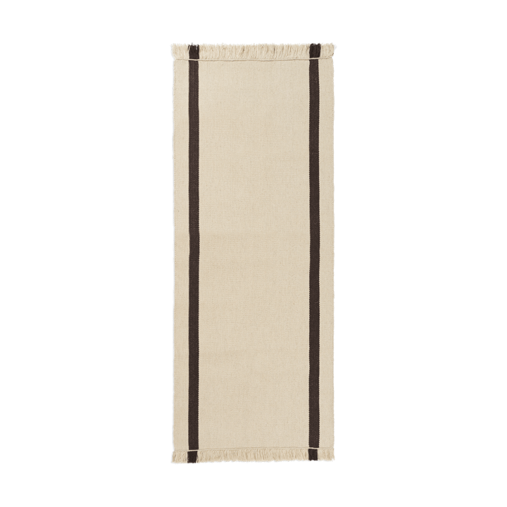 Calm kelim gangloper - Off-white, Coffee, 80x200 cm - Ferm Living