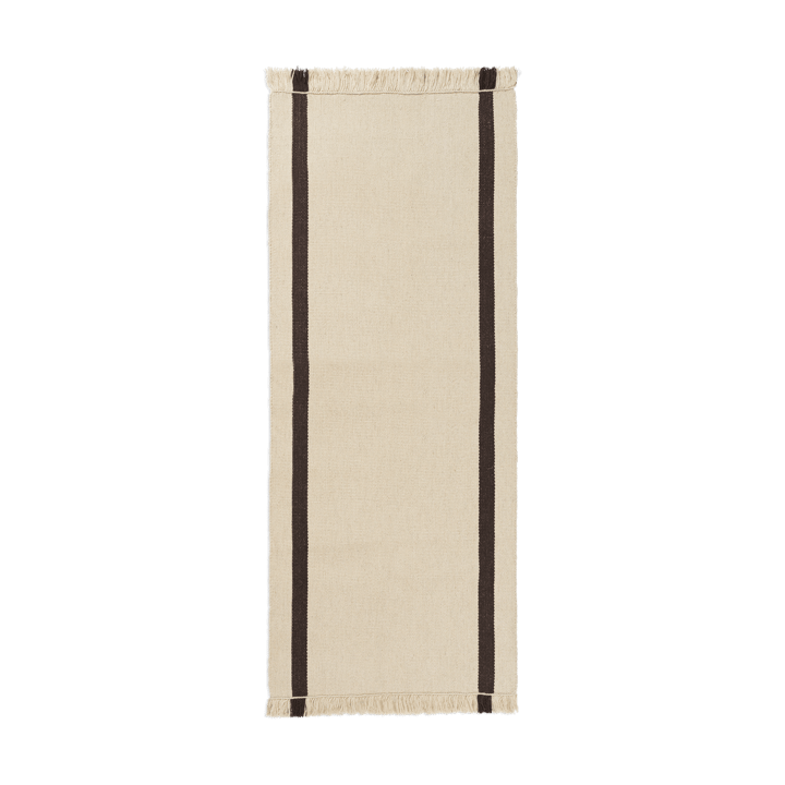 Calm kelim gangloper - Off-white, Coffee, 80x200 cm - Ferm LIVING