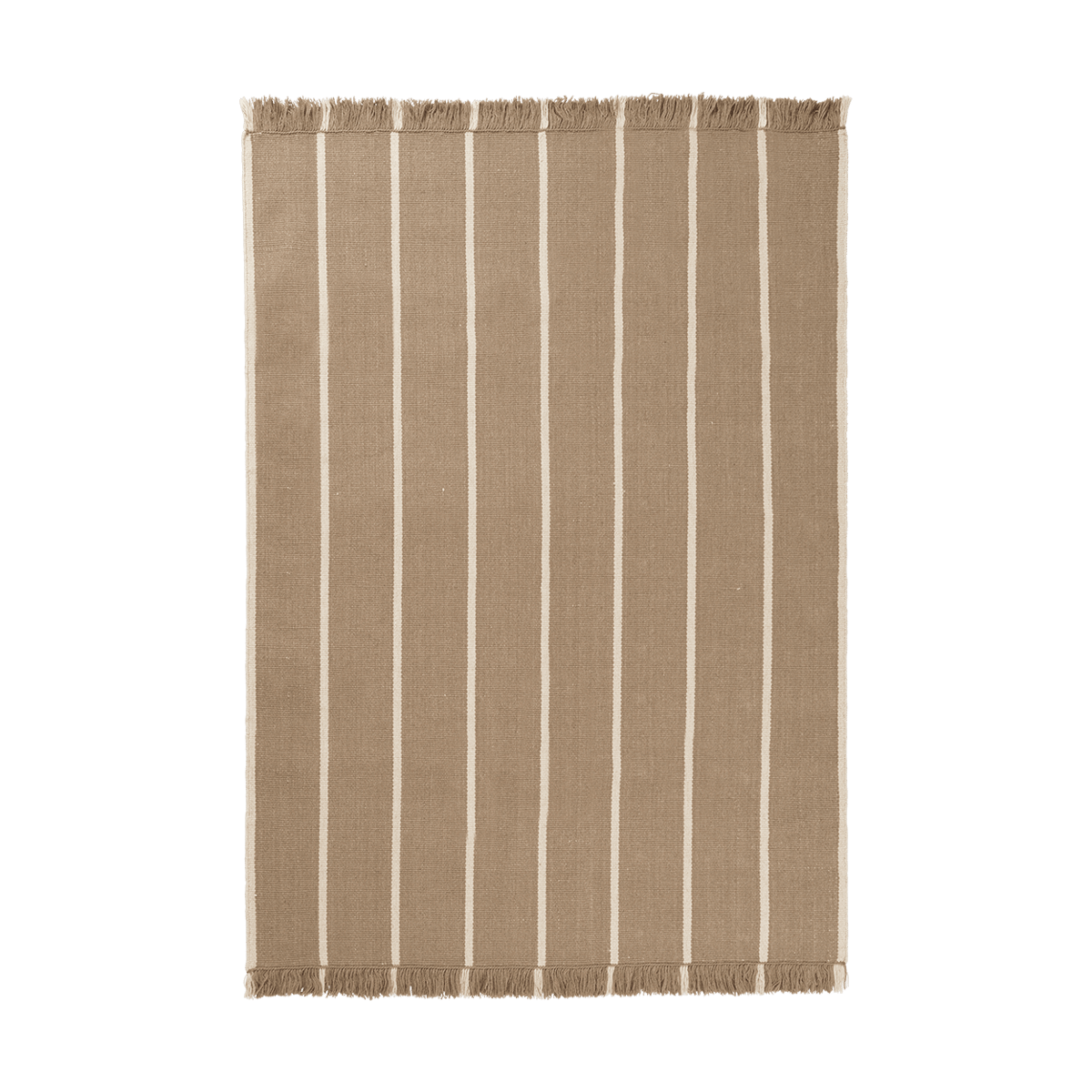 ferm LIVING Calm kelim vloerkleed Dark Sand, Off-white, 140x200 cm