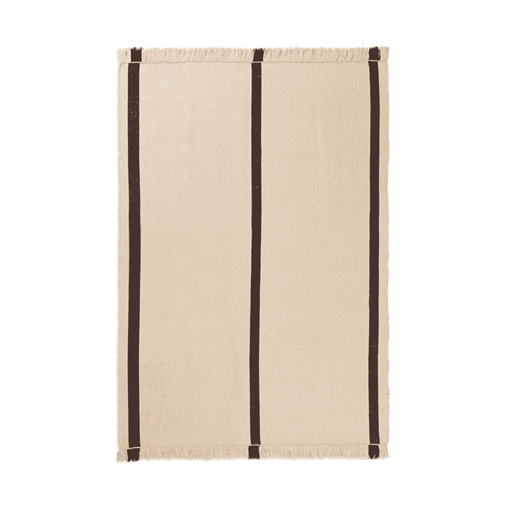 Calm kelim vloerkleed - Off-white, Coffee, 140x200 cm - Ferm Living