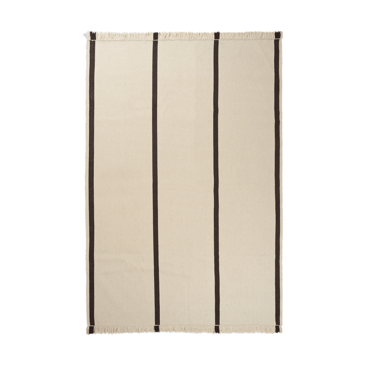 Ferm Living Calm kelim vloerkleed Off-white, Coffee, 200x300 cm
