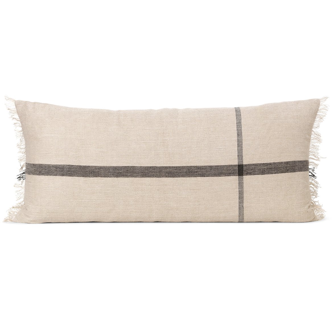 Ferm Living Calm kudde camel-black 38x88 cm | Scandinavisch Interieur | Kussens | Beige